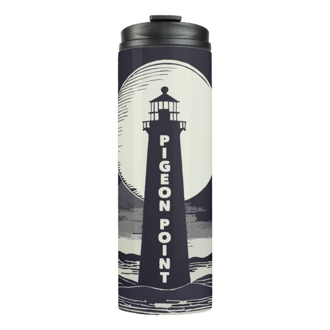 Pigeon Point Lighthouse California Moon Thermal Tumbler (Front)