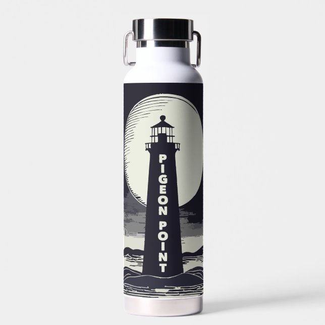 Pigeon Point Lighthouse California Moon Water Bottle (Front)