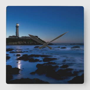 Pigeon Point Lighthouse Half Moon Bay, Ca Square Wall Clock