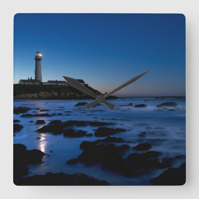 Pigeon Point Lighthouse | Half Moon Bay, Ca Square Wall Clock (Front)