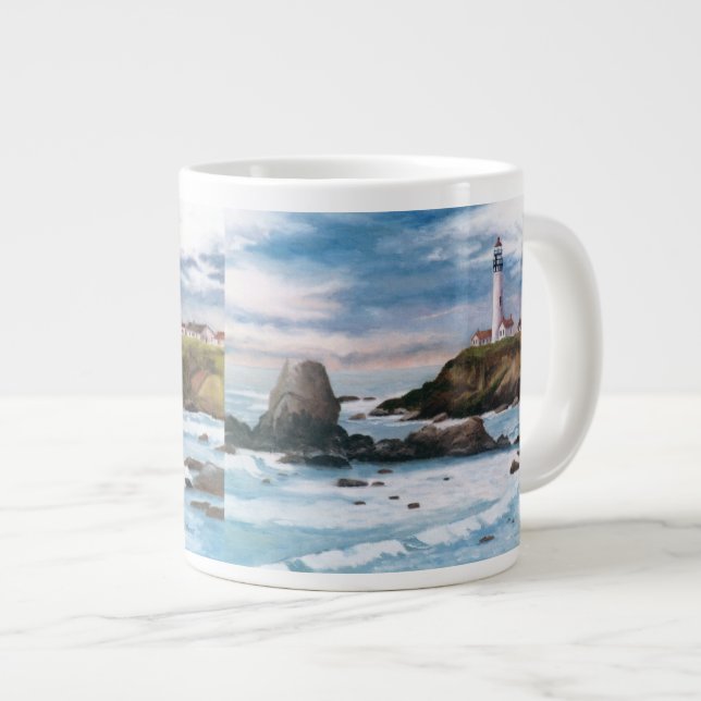 Pigeon Point Lighthouse Large Coffee Mug (Front Right)