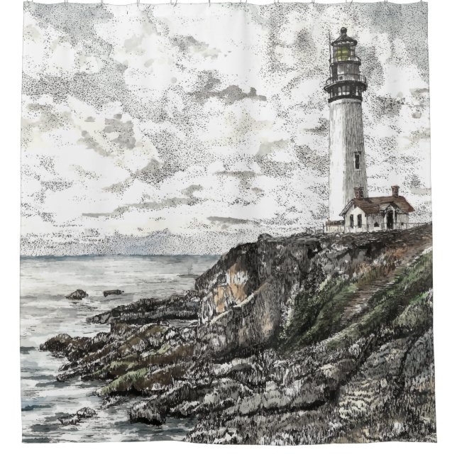 Pigeon Point Lighthouse Shower Curtain (Front)
