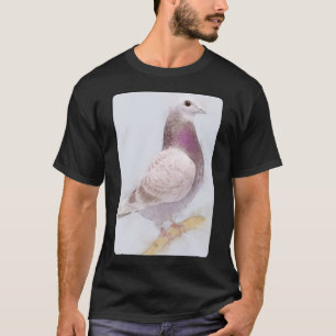 Pigeon Portrait Animal Bird Wildlife Illustration T-Shirt