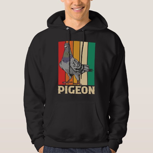 Pigeon Racing Birding Birdwatching Birdwatcher Ret Hoodie (Front)