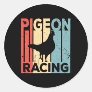 Pigeon Racing Classic Round Sticker