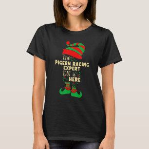 Pigeon Racing Expert Elf Christmas Matching Christ T-Shirt