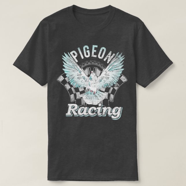 pigeon racing grunge T-Shirt (Design Front)