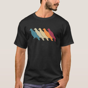 Pigeon Racing Pigeon Breeder Animal Bird Retro Pig T-Shirt