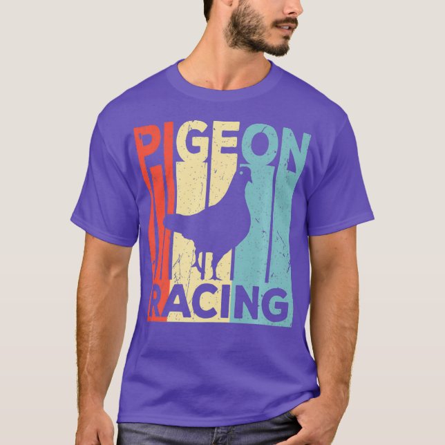 Pigeon Racing Vintage Retro Unisex Premium T-Shirt (Front)