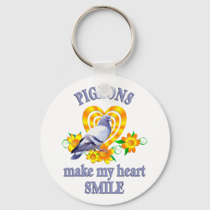 Pigeon Smile Key Ring
