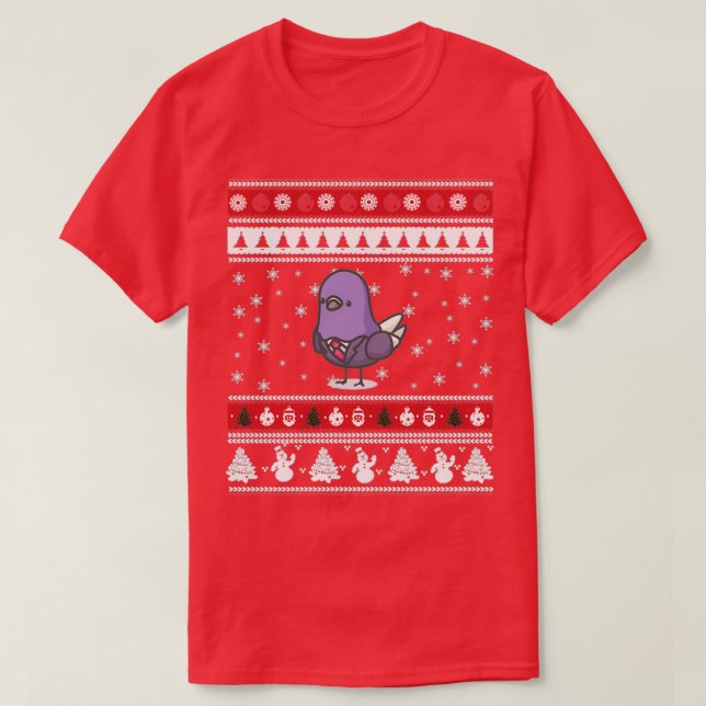 Pigeon Ugly Christmas 1 T-Shirt (Design Front)