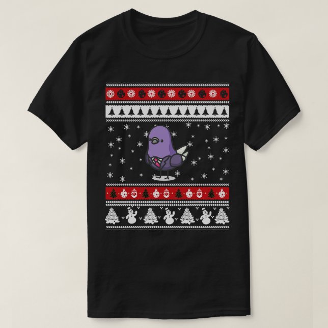Pigeon Ugly Christmas T-Shirt (Design Front)