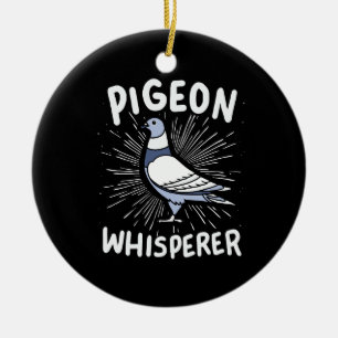 Pigeon Whisperer Ceramic Ornament