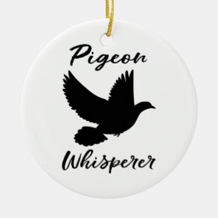 Pigeon Whisperer for a Bird Lover Ceramic Ornament