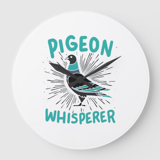 Pigeon Whisperer Large Clock (Front)