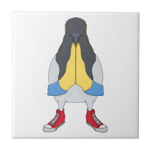 Pigeon with Shoes Ceramic Tile