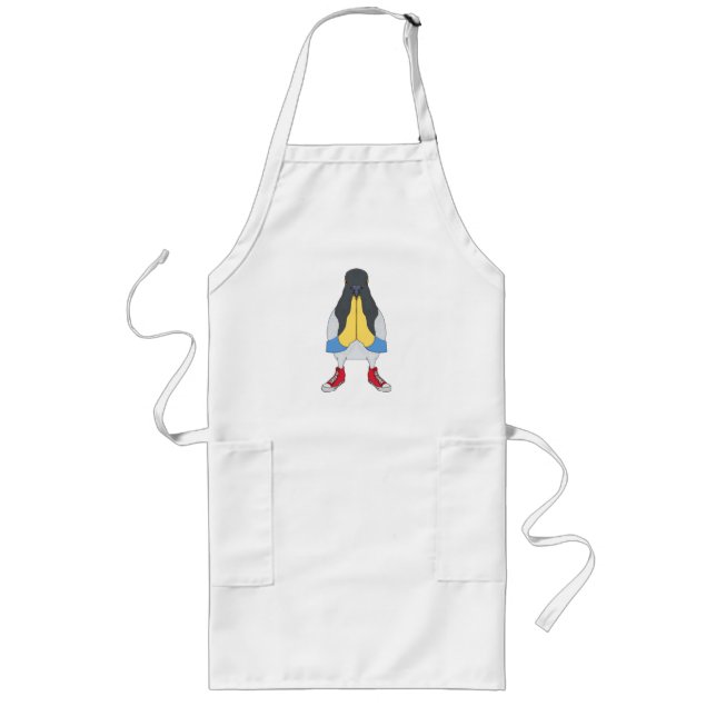 Pigeon with Shoes Long Apron (Front)