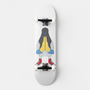 Pigeon with Shoes Skateboard