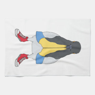 Pigeon with Shoes Tea Towel