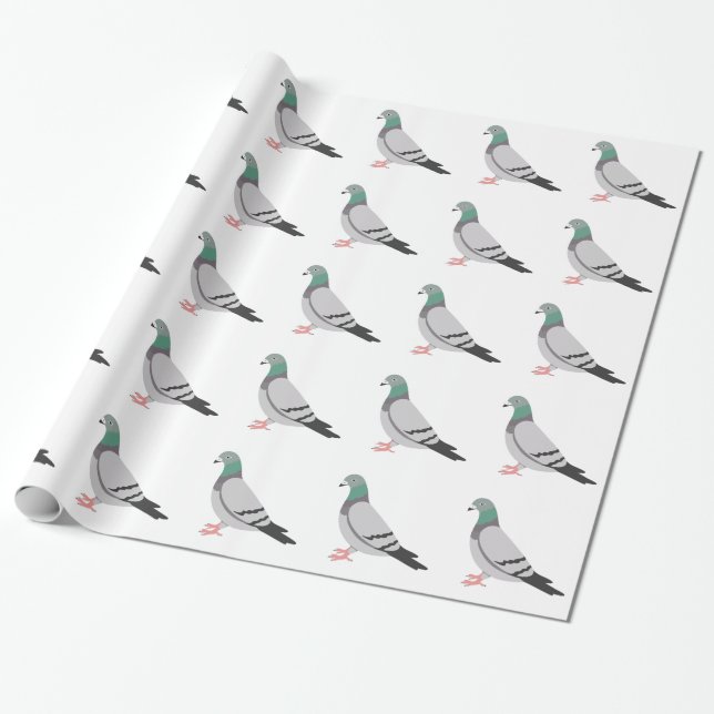 Pigeon Wrapping Paper (Unrolled)