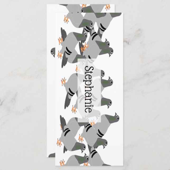 Pigeons Design Bookmark (Front/Back)