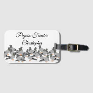 Pigeons Design Luggage Tag