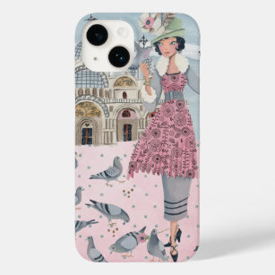 Pigeons Girl in Venice Italy   Iphone 7 plus Case