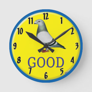 Pigeons-GOOD! Round Clock