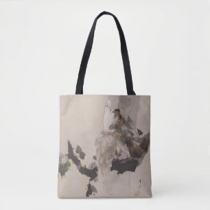 Pigeons in a Tree by Watanabe Seitei Tote Bag