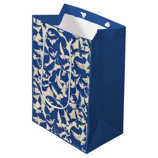 Pigeons in white and blue Rijksmuseum Amsterdam  Medium Gift Bag (Front Angled)