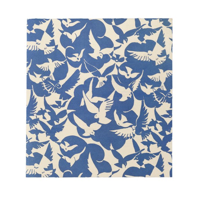 Pigeons in white and blue Rijksmuseum Amsterdam Notepad (Front)