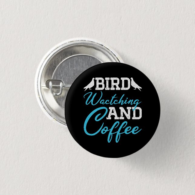 Pigeons Lover, Bird Watching And Coffee 3 Cm Round Badge (Front & Back)