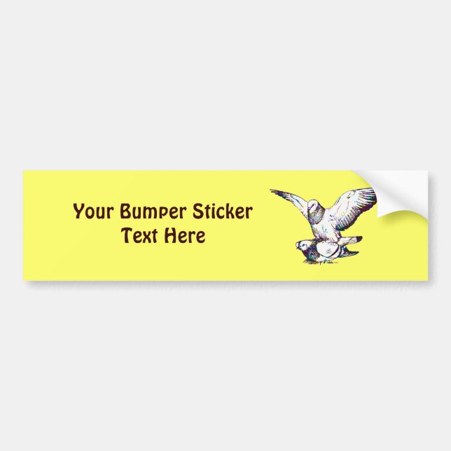 Pigeons Mating Bumper Sticker (Front)
