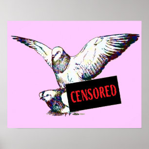 Pigeons Mating:  Censored! Poster