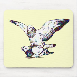 Pigeons Mating Mouse Pad