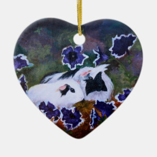 Piggies In The Garden Ceramic Ornament