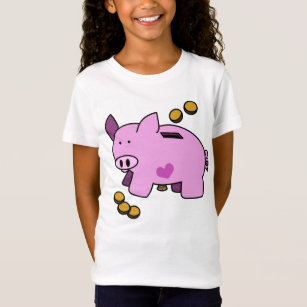 Piggy Bank and Coins T-Shirt