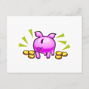 Piggy Bank Postcard