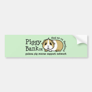 Piggy Bank UK Car Bumper Sticker