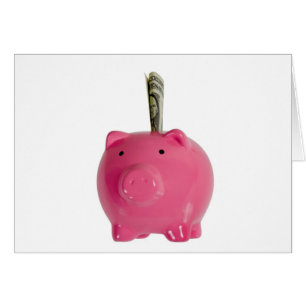 Piggy bank with money