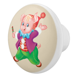 piggy ceramic knob