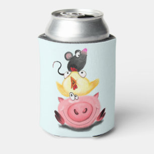 Piggy Chick and Mouse Friends Can Cooler Fun