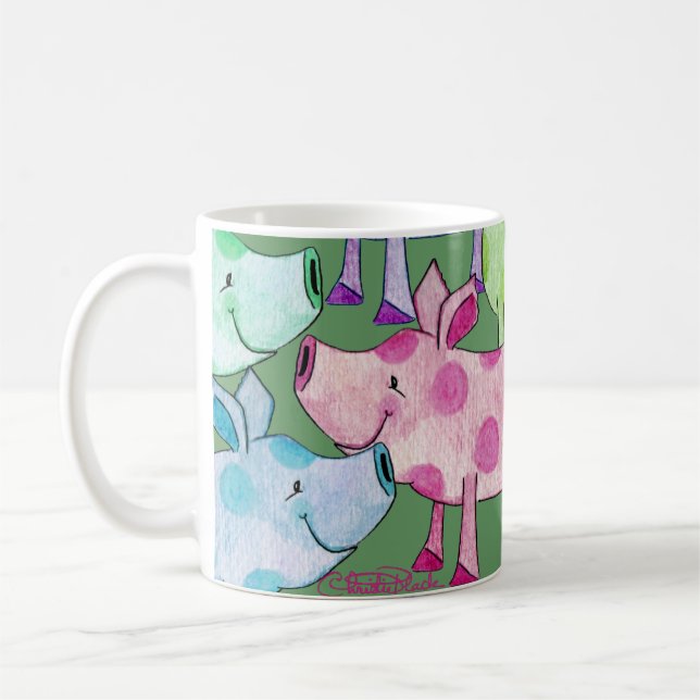 Piggy Collage Coffee Mug (Left)