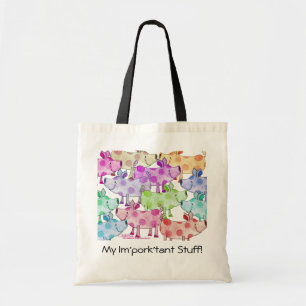 Piggy Collage Tote Bag