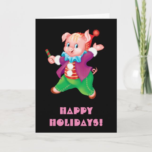 piggy holiday card (Front)