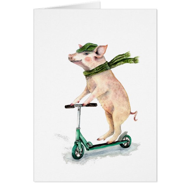 Piggy on a scooter (Front)