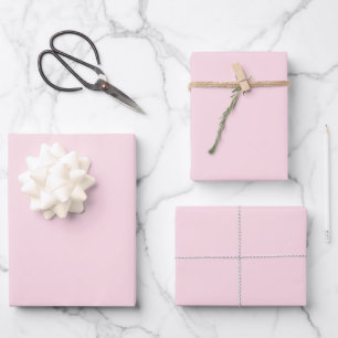 Piggy Pink Solid Colour Wrapping Paper Sheet