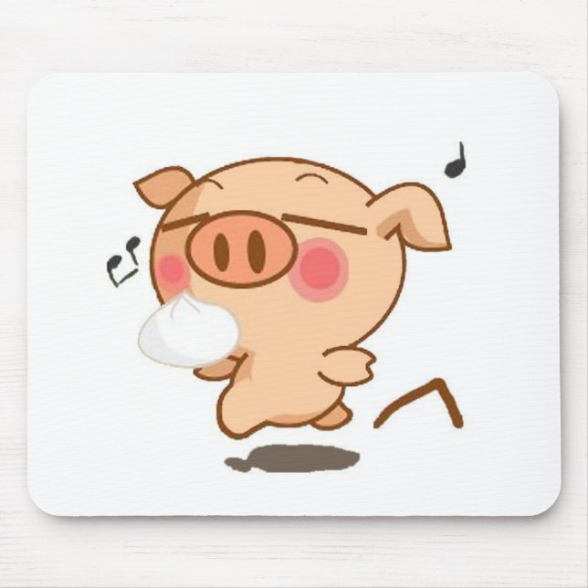 Piggy Pirouettes Mouse Pad (Front)