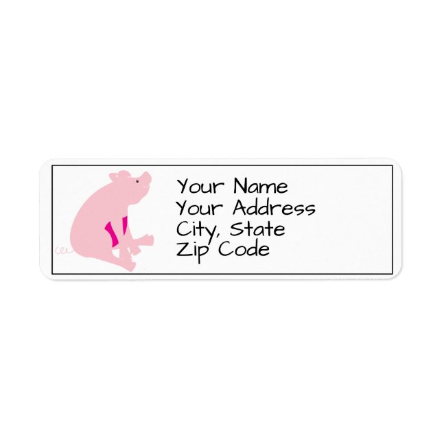 Piggy Return Address Label (Front)