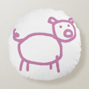 Piggy Round Cushion